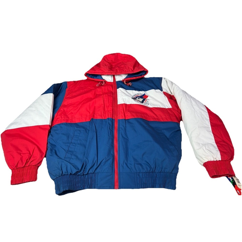 Vintage New W Tags Fans Pick Toronto Blue Jays Puffer MLB Baseball Zip Mens‎ L